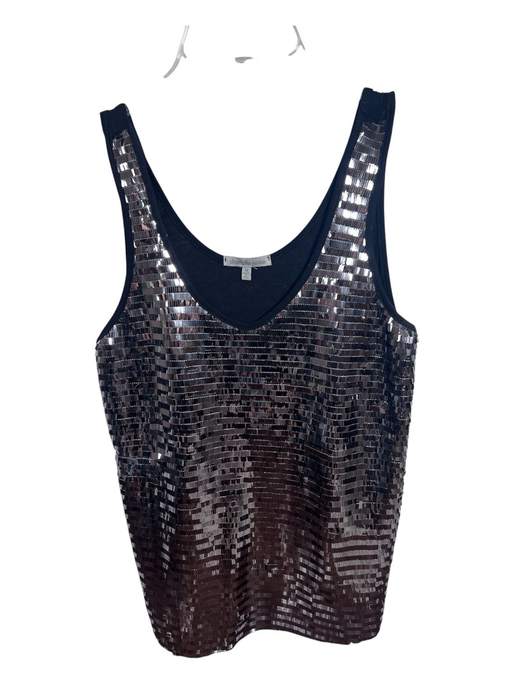 Charlotte Russe vintage Black sequin Tank Top